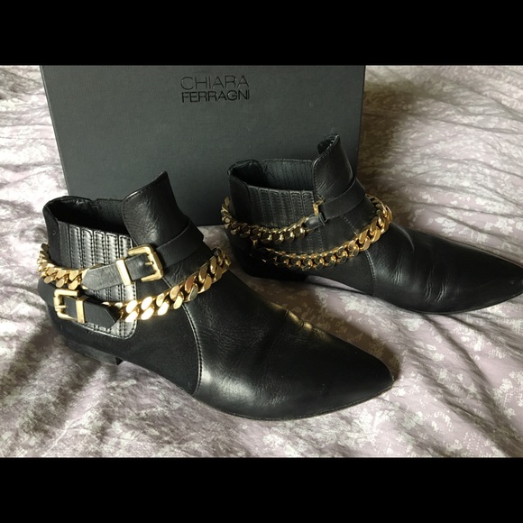 Chiara Ferragni Ankle Boots with Chains 39 - Picture 3 of 7